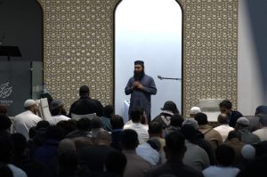 Congregations listening to a lecture post prayer